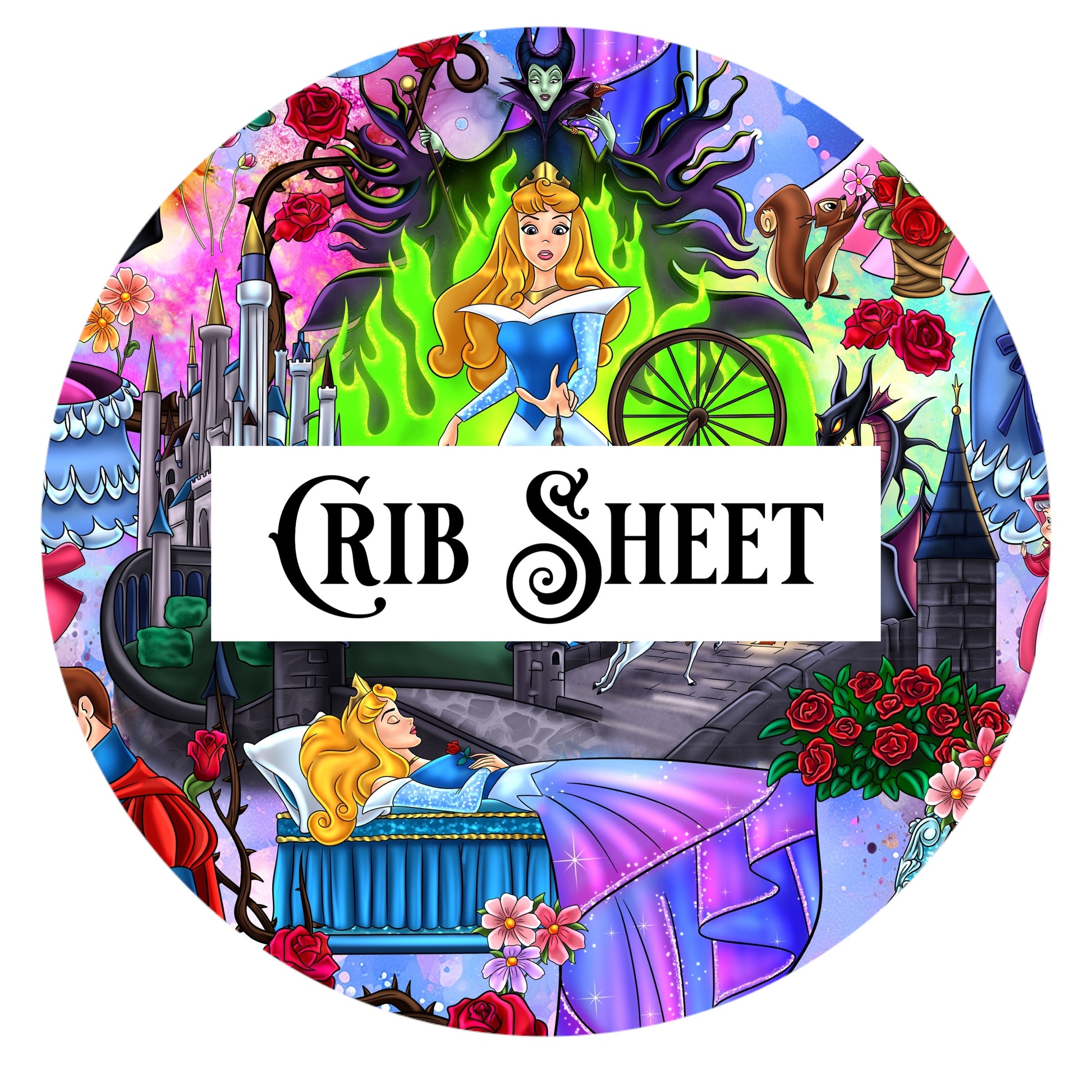 Sleeping Beauty Crib Sheet