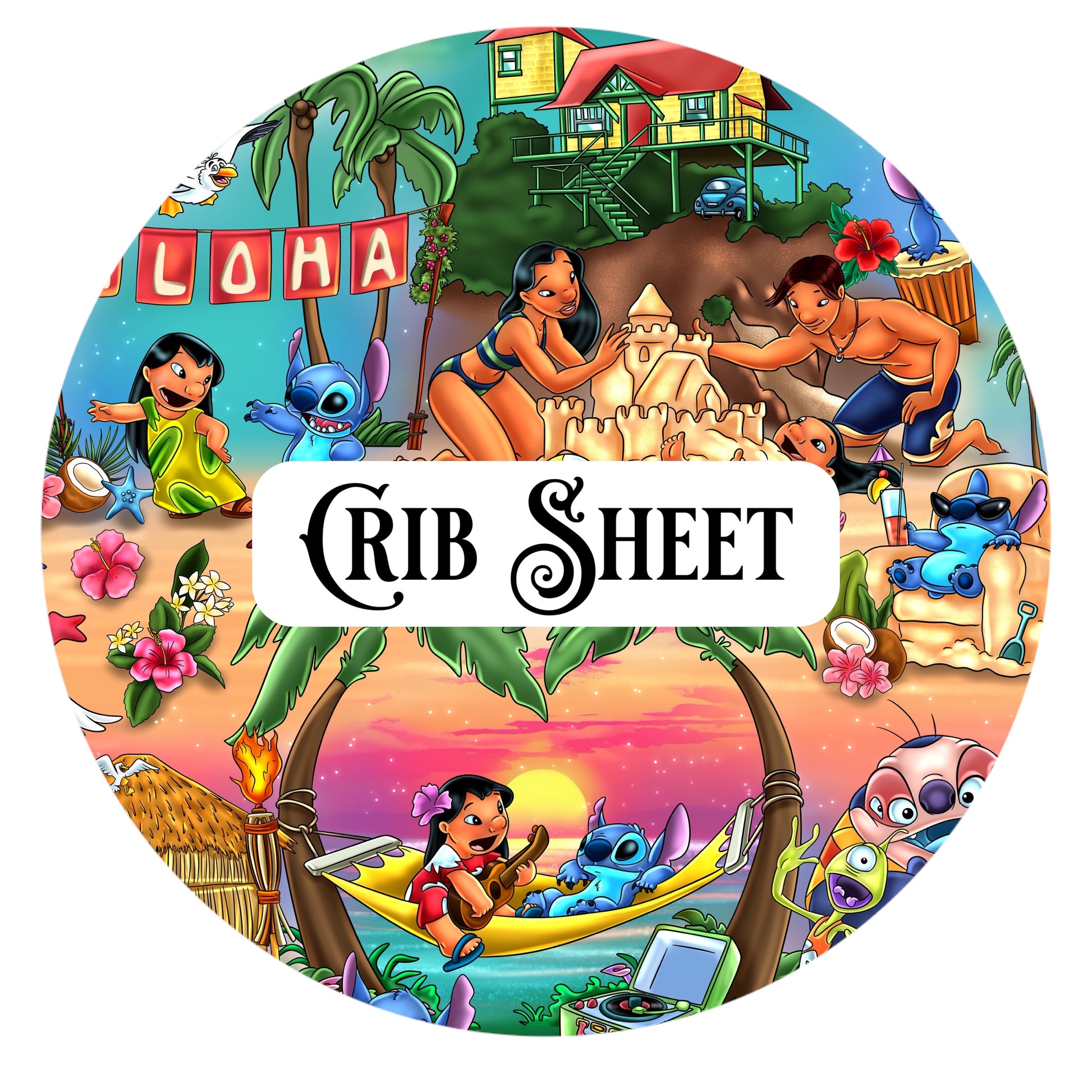 Stitch Island Oasis Crib Sheet