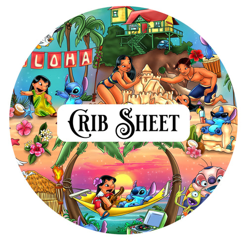 Stitch Island Oasis Crib Sheet
