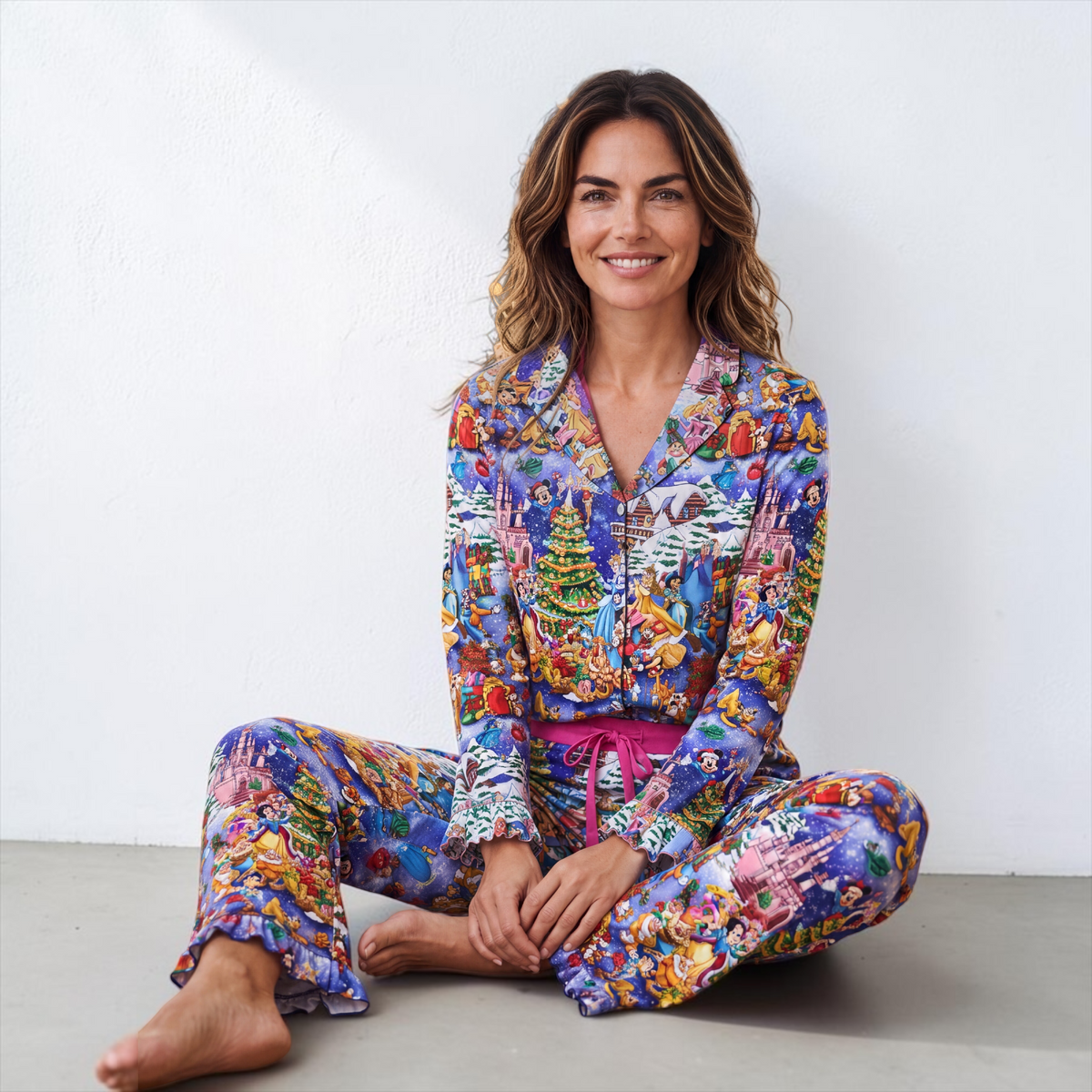 The Queens Of Christmas Adult Mama Button Up Sleep Set