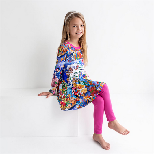 The Queens Of Christmas Long Sleeve Peplum Set